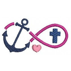 Stickdatei - Unendlcihkeitszeichen Kreuz